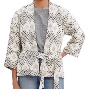 Madewell Textured Kimono Style Wrap Jacket